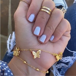 Butterfly Double-Layered Stainless Steel Bracelet